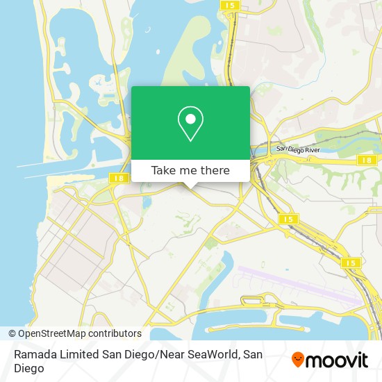 Mapa de Ramada Limited San Diego / Near SeaWorld