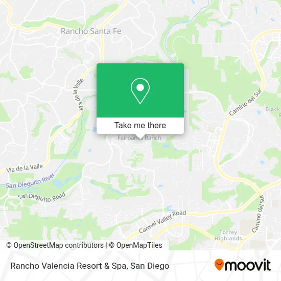 Rancho Valencia Resort & Spa map