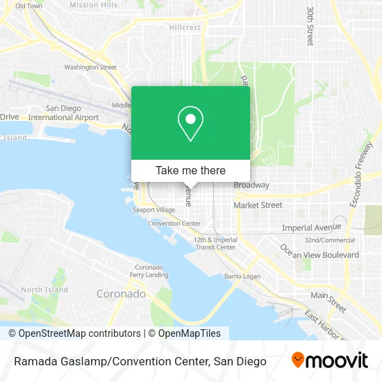 Mapa de Ramada Gaslamp / Convention Center