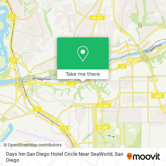 Days Inn San Diego Hotel Circle Near SeaWorld map