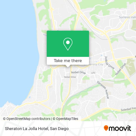 Sheraton La Jolla Hotel map