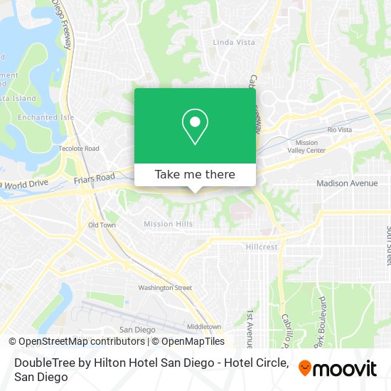 Mapa de DoubleTree by Hilton Hotel San Diego - Hotel Circle