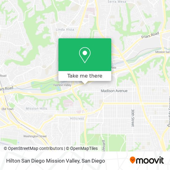 Hilton San Diego Mission Valley map