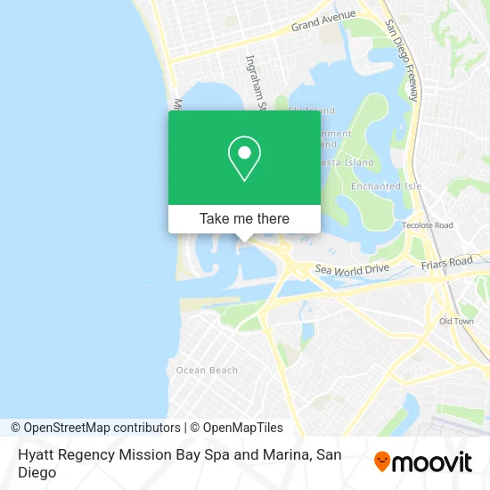 Hyatt Regency Mission Bay Spa and Marina map