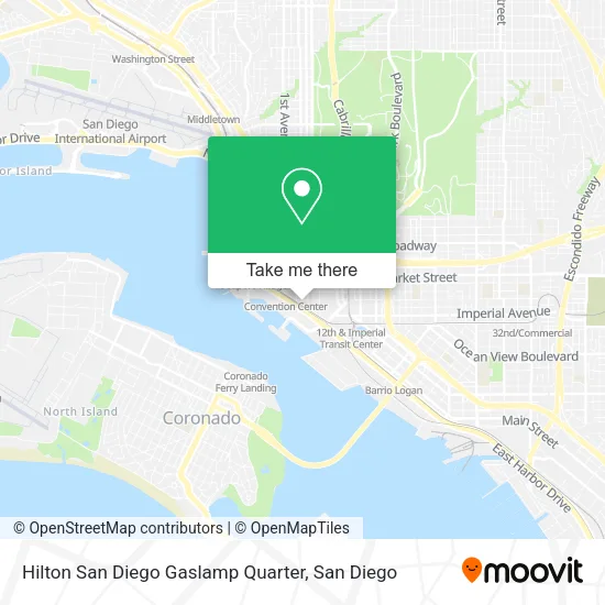 Hilton San Diego Gaslamp Quarter map