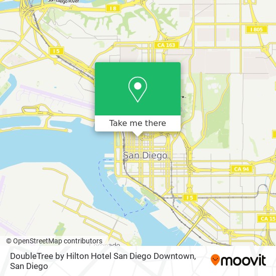 Mapa de DoubleTree by Hilton Hotel San Diego Downtown