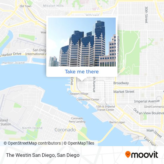 The Westin San Diego map