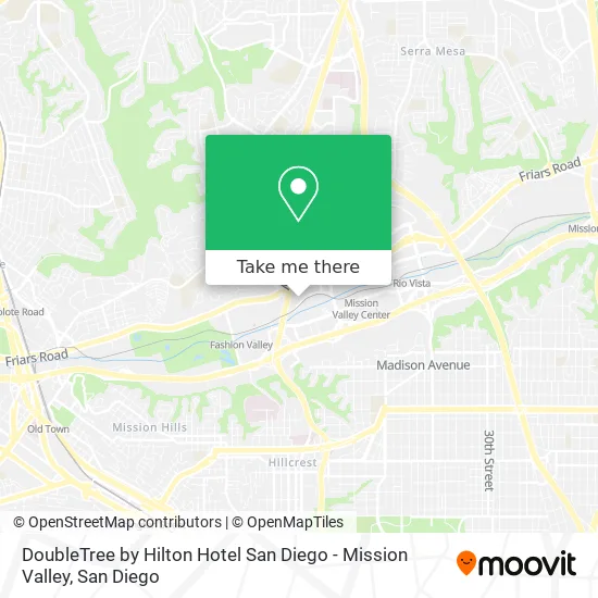 DoubleTree by Hilton Hotel San Diego - Mission Valley map