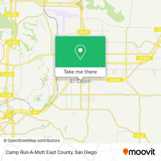 Mapa de Camp Run-A-Mutt East County