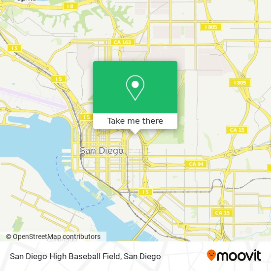 Mapa de San Diego High Baseball Field