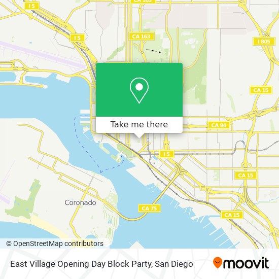 Mapa de East Village Opening Day Block Party