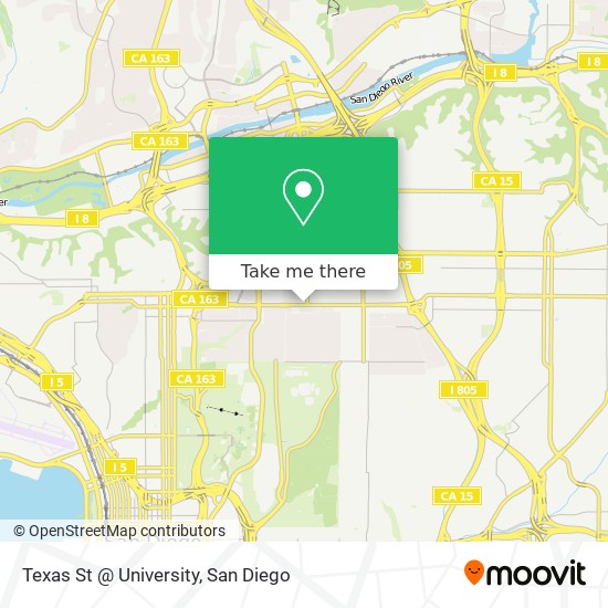 Texas St @ University map