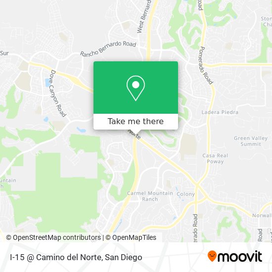 I-15 @ Camino del Norte map