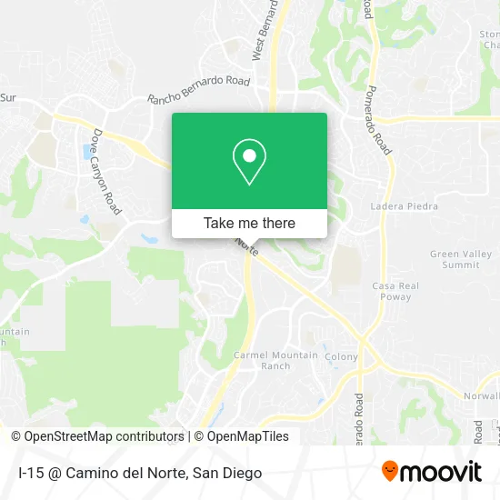 Mapa de I-15 @ Camino del Norte