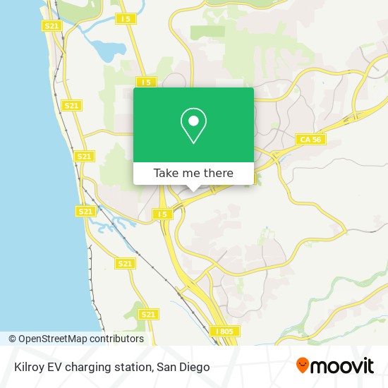 Mapa de Kilroy EV charging station
