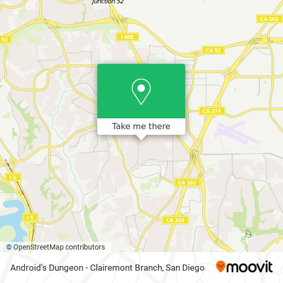 Android's Dungeon - Clairemont Branch map