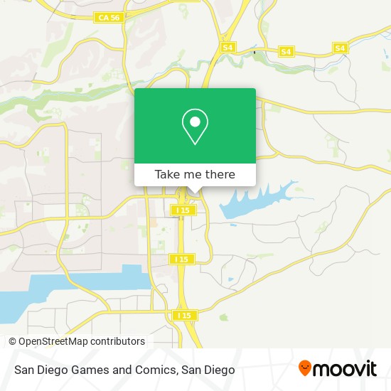 San Diego Games and Comics map