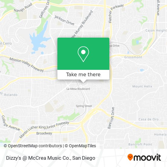 Mapa de Dizzy's @ McCrea Music Co.