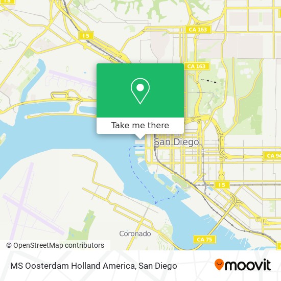 Mapa de MS Oosterdam Holland America