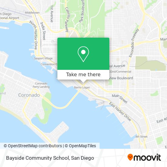 Bayside Community School map