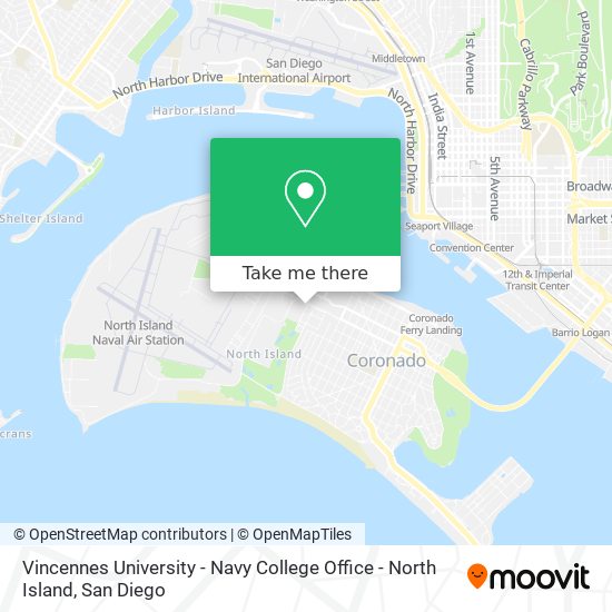 Vincennes University - Navy College Office - North Island map