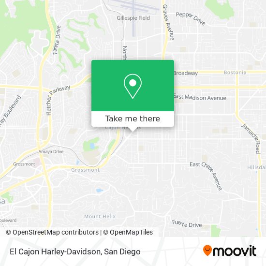 El Cajon Harley-Davidson map