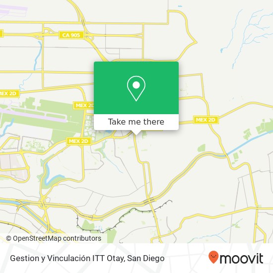 Gestion y Vinculación ITT Otay map