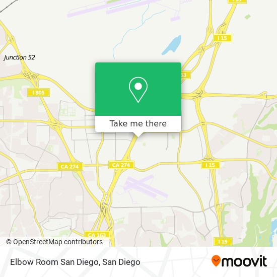 Mapa de Elbow Room San Diego