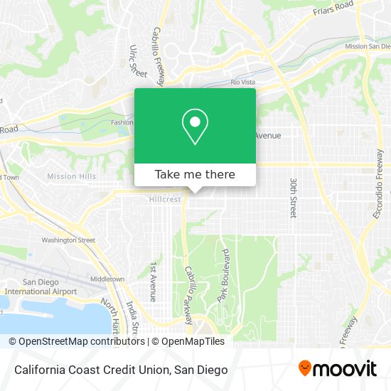 Mapa de California Coast Credit Union