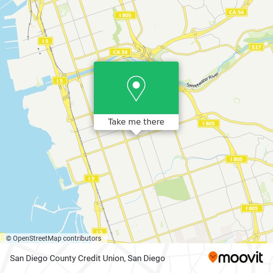 Mapa de San Diego County Credit Union