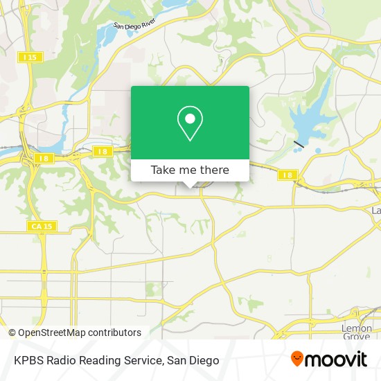 KPBS Radio Reading Service map