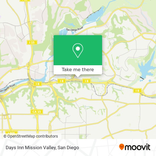 Days Inn Mission Valley map