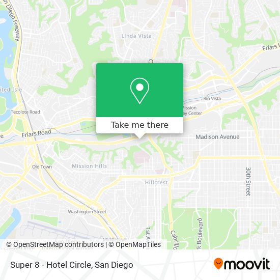 Mapa de Super 8 - Hotel Circle