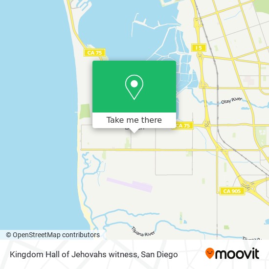Mapa de Kingdom Hall of Jehovahs witness