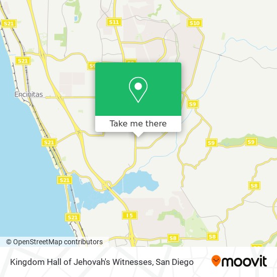 Kingdom Hall of Jehovah's Witnesses map