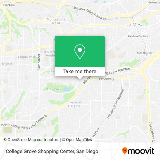 Mapa de College Grove Shopping Center