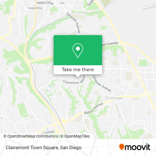 Clairemont Town Square map