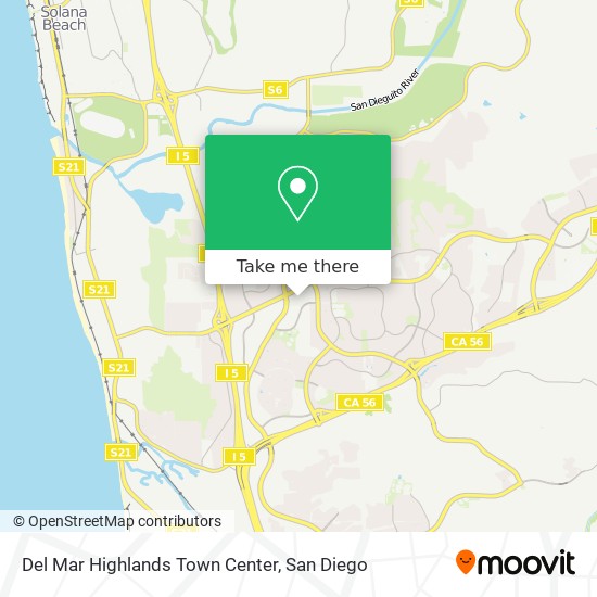 Mapa de Del Mar Highlands Town Center