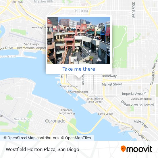 Mapa de Westfield Horton Plaza