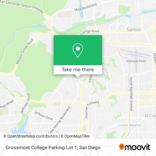 Mapa de Grossmont College Parking Lot 1