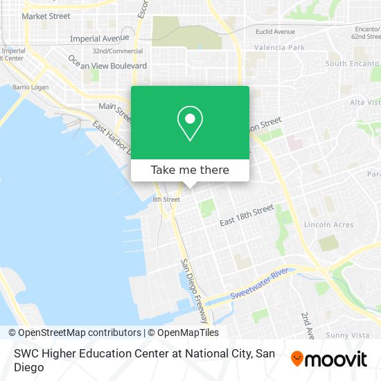 Mapa de SWC Higher Education Center at National City