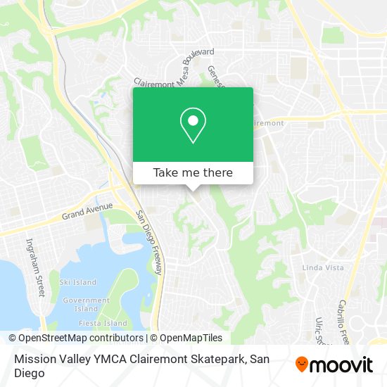 Mission Valley YMCA Clairemont Skatepark map