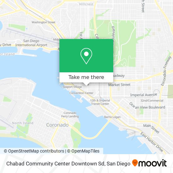 Chabad Community Center Downtown Sd map