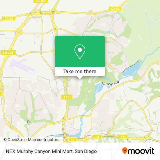 NEX Murphy Canyon Mini Mart map