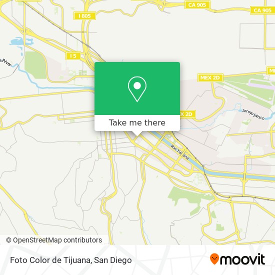 Mapa de Foto Color de Tijuana
