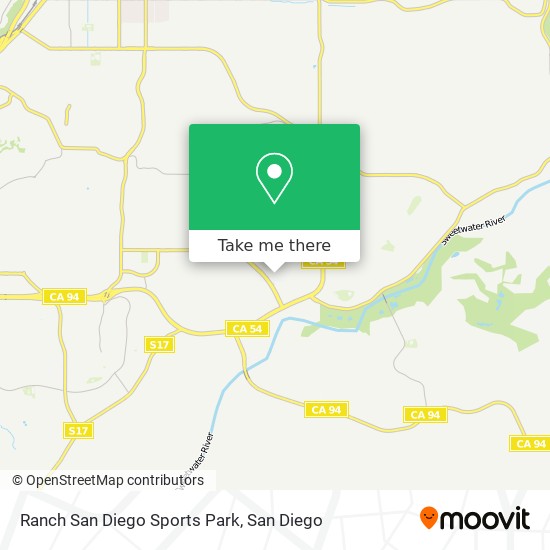 Mapa de Ranch San Diego Sports Park