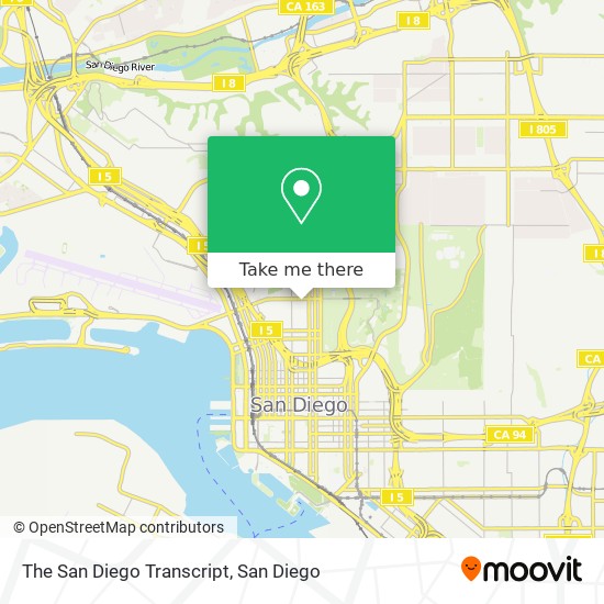 The San Diego Transcript map