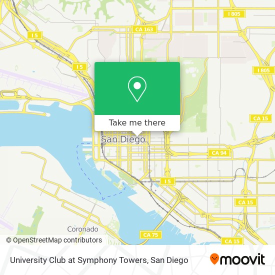 Mapa de University Club at Symphony Towers