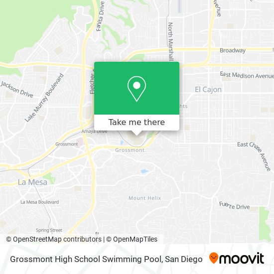 Mapa de Grossmont High School Swimming Pool
