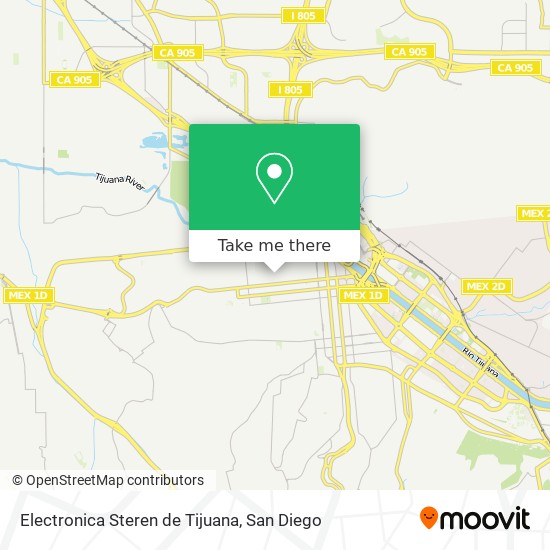 Mapa de Electronica Steren de Tijuana